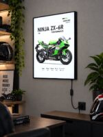 Kawasaki Ninja ZX-6R Performance Işıklı Moto LightBox – 30x40 cm