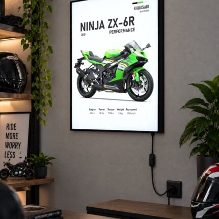 Kawasaki Ninja ZX-6R Performance Işıklı Moto LightBox – 30x40 cm