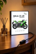 Kawasaki Ninja ZX-6R Performance Işıklı Moto LightBox – 30x40 cm - görsel 3