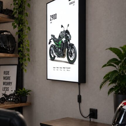 Kawasaki Z900 Işıklı Moto LightBox – 30x40 cm - görsel 2
