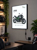 Kawasaki Z900 Işıklı Moto LightBox – 30x40 cm