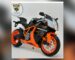 KTM maket motor RC8 1:12 ölçek siyah turuncu diecast model