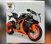KTM maket motor RC8 1:12 ölçek siyah turuncu diecast model