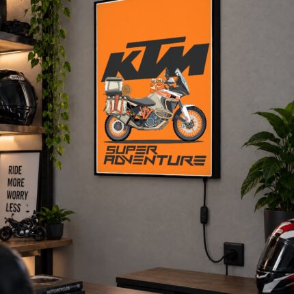 KTM Super Adventure Işıklı Moto LightBox – 30x40 cm
