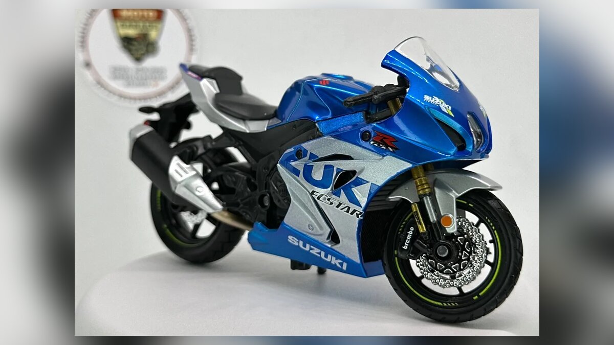 Suzuki GSX-R1000 maket Ecstar 1:18 ölçek Bburago diecast model