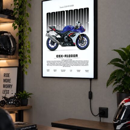 Suzuki GSX-R1000R Işıklı Moto LightBox – 30x40 cm