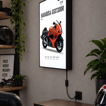 Suzuki Hayabusa GSX1300R 2008 Işıklı Moto LightBox – 30x40 cm - görsel 2