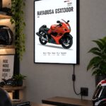 Suzuki Hayabusa GSX1300R 2008 Işıklı Moto LightBox – 30x40 cm