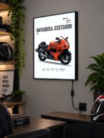 Suzuki Hayabusa GSX1300R 2008 Işıklı Moto LightBox – 30x40 cm
