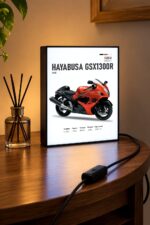 Suzuki Hayabusa GSX1300R 2008 Işıklı Moto LightBox – 30x40 cm - görsel 3