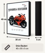 Suzuki Hayabusa GSX1300R 2008 Işıklı Moto LightBox – 30x40 cm - görsel 5