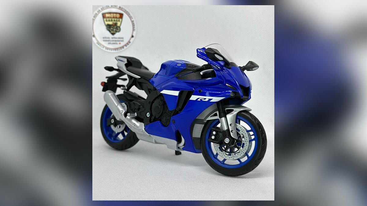 Yamaha R1 maket 1:12 ölçek lacivert diecast model motosiklet