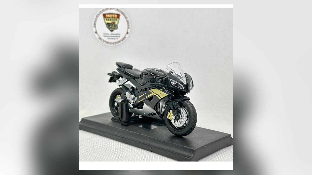Yamaha R6 maket 1:18 ölçek siyah altın alloy diecast model