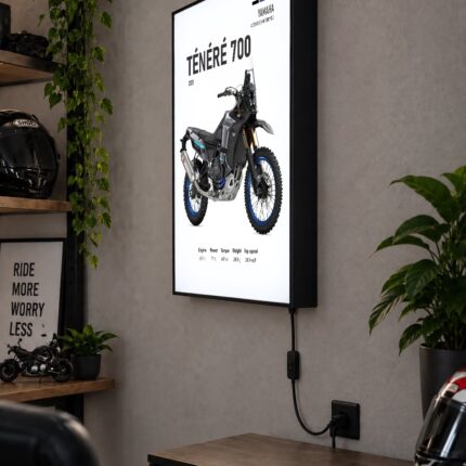 Yamaha Ténéré 700 Işıklı Moto LightBox – 30x40 cm - görsel 2