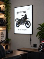 Yamaha Ténéré 700 Işıklı Moto LightBox – 30x40 cm