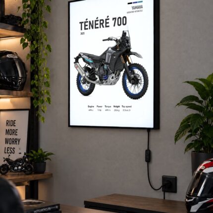 Yamaha Ténéré 700 Işıklı Moto LightBox – 30x40 cm
