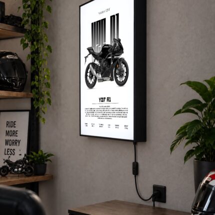 Yamaha YZF-R1 Işıklı Moto LightBox – 30x40 cm - görsel 2